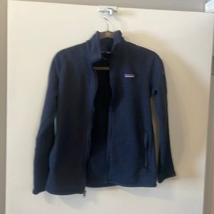 Patagonia womens better sweater fleece jacket - full zip - navy
